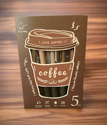 Coffee Pen Set - Aesthetics and Kawai Stationery supplies