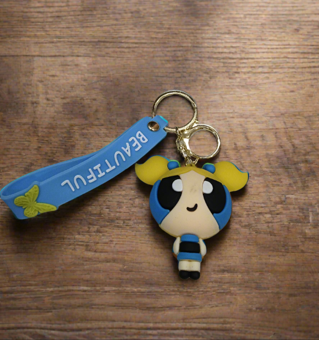 Cute Power Puff Girls Blossom Keychain