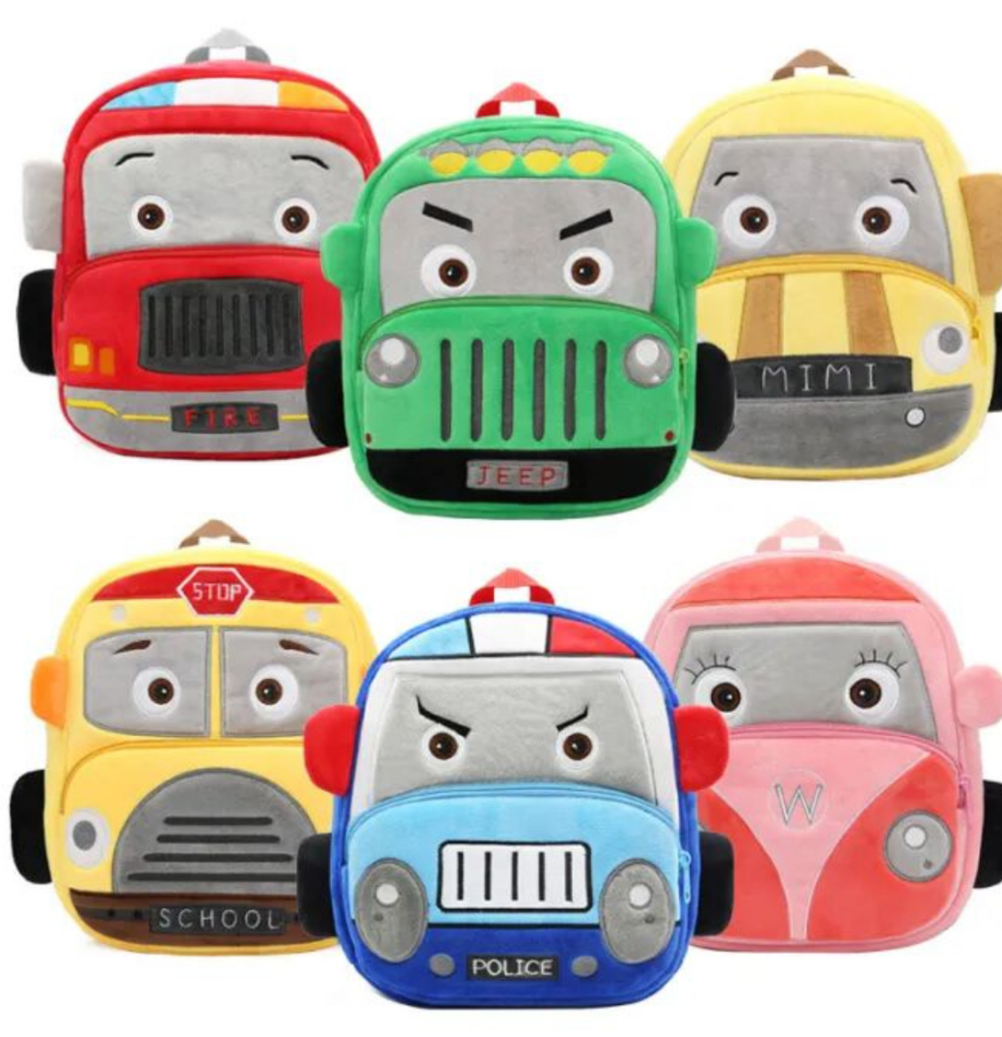 Plush Car Cartoon Backpack