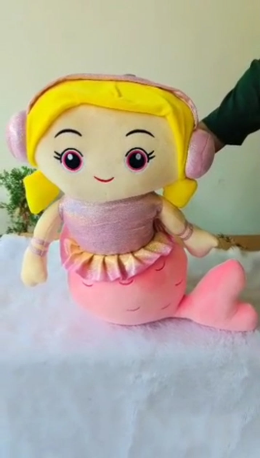 Pink Mermaid Soft Toy Blanket