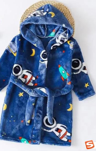 Cozy & Cute Kids Space Bathrobe