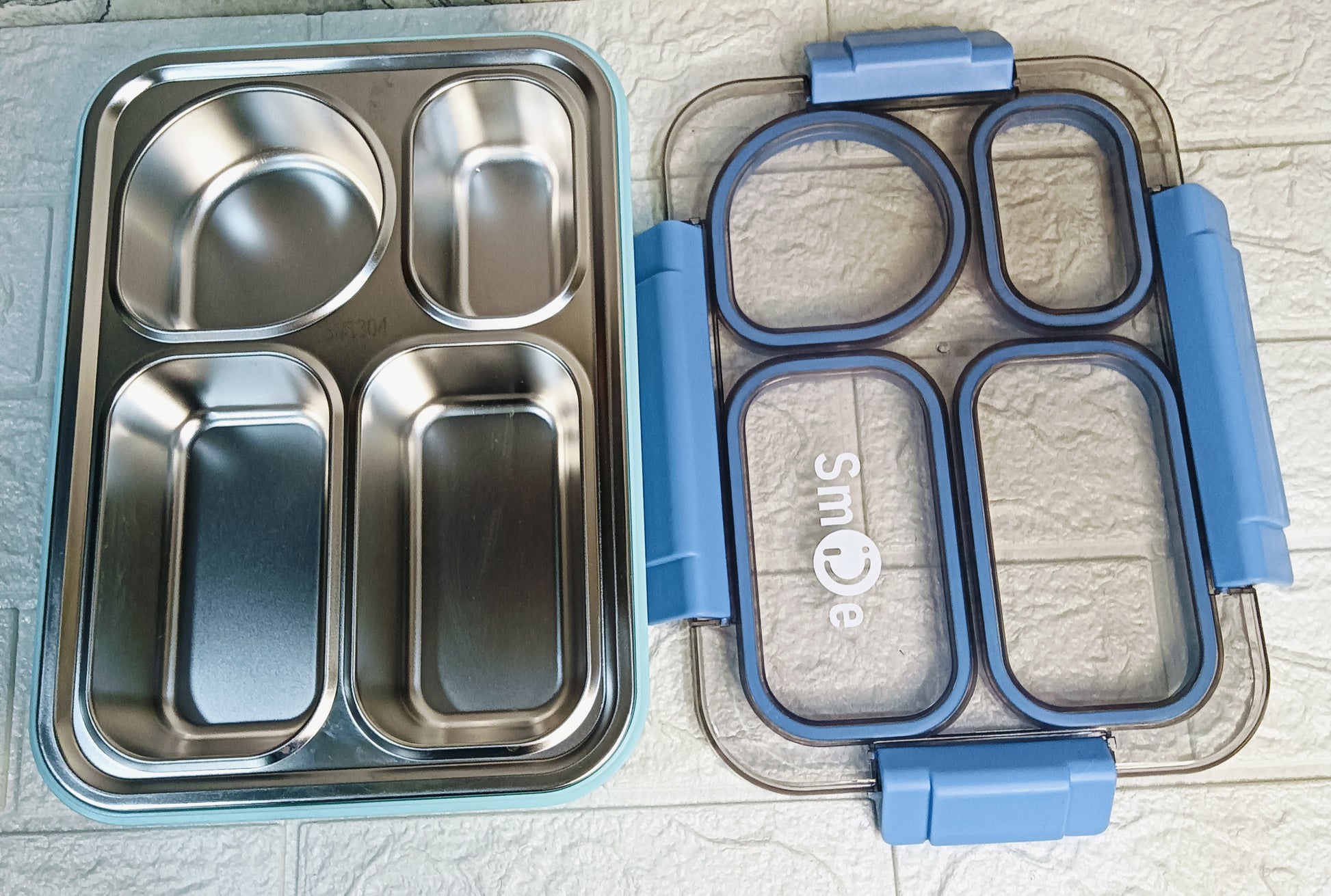 Blue Stainless Steel Lunch Box