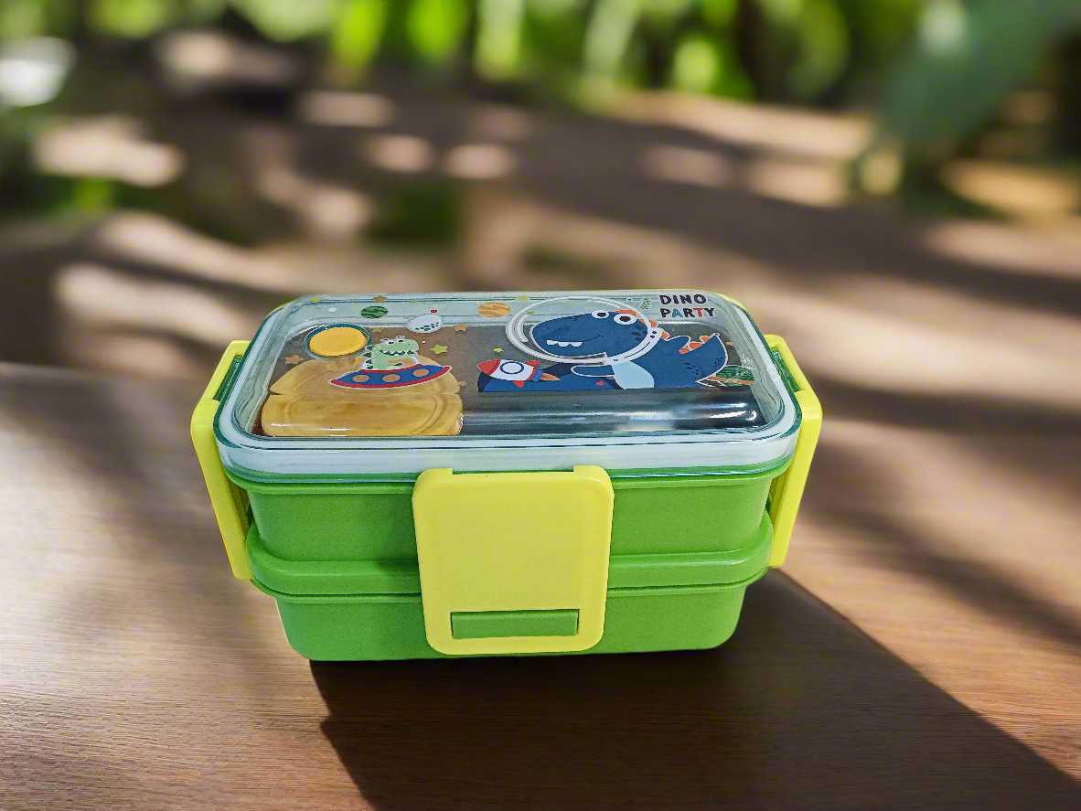 Two Story Stainless Steel Dino Lunch Box