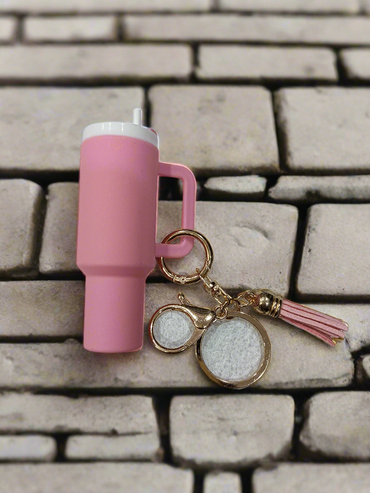 Mini Tumbler Keychain with Charm