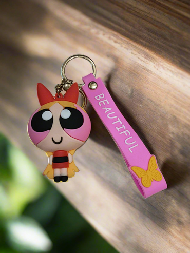 Cute Power Puff Girls Blossom Keychain