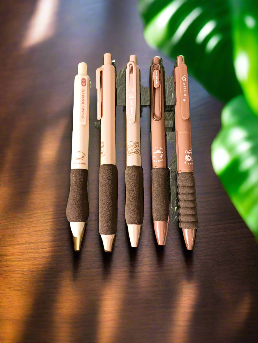 Coffee Pen Set - Aesthetics and Kawai Stationery supplies