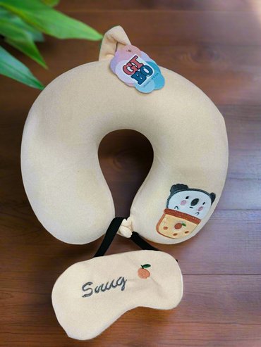 Neck Pillow With Eye Mask