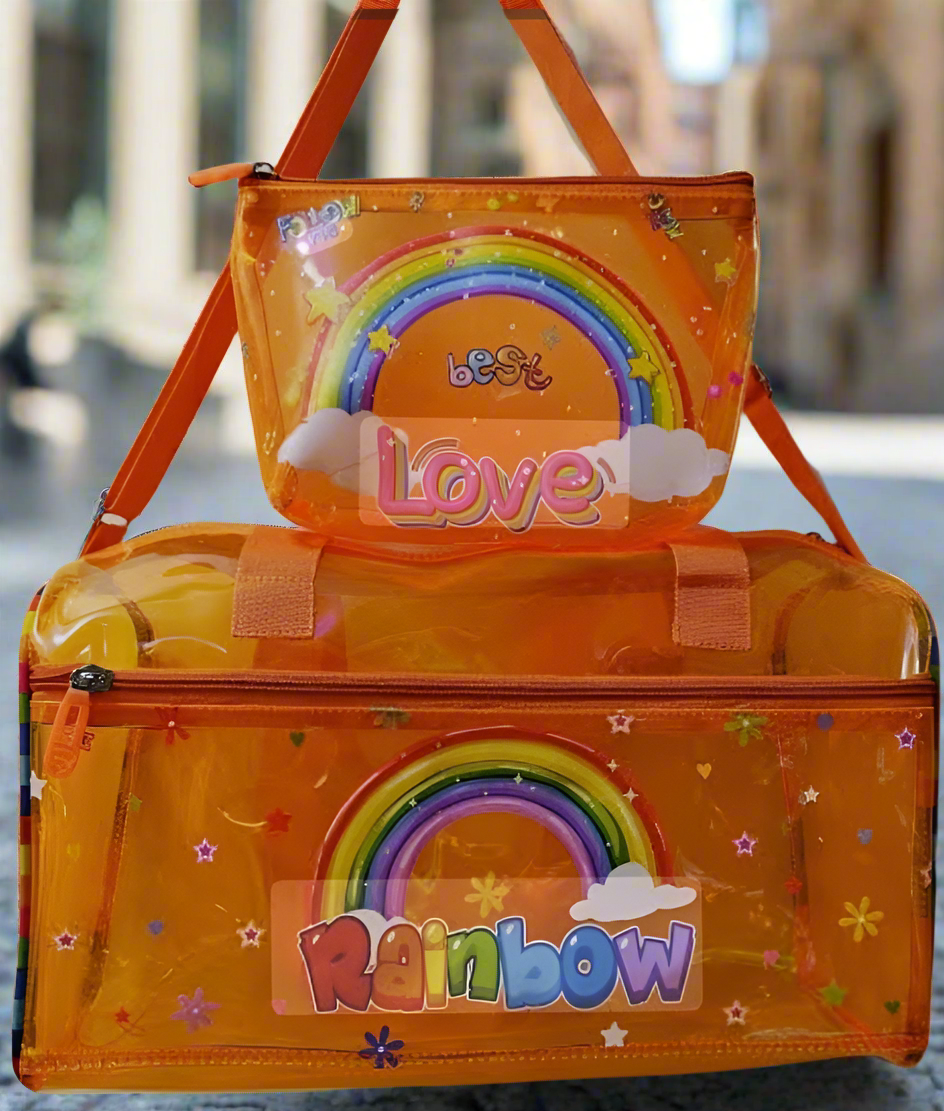 Jelly Duffle Bag With Pouch