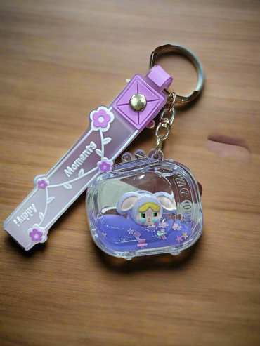 Labubu Water Keychain