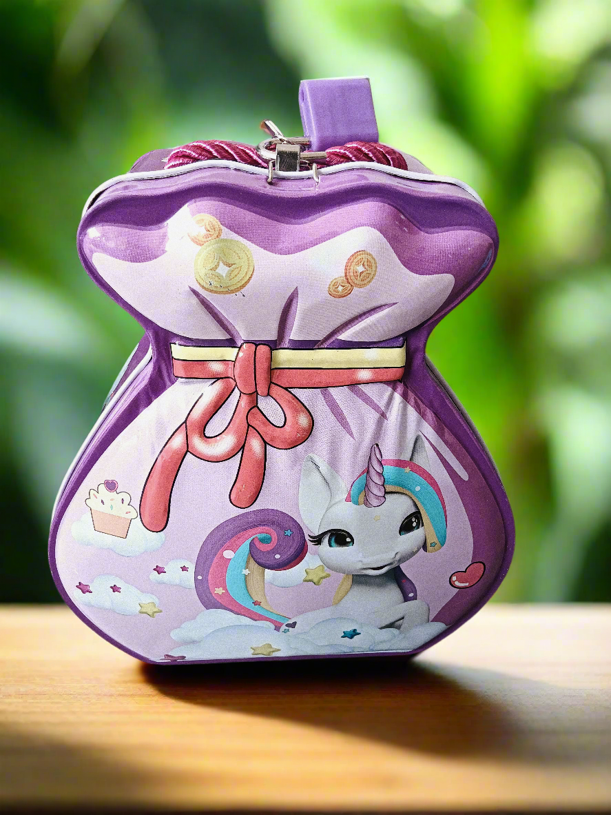 Purple Unicorn Potli Money Bank