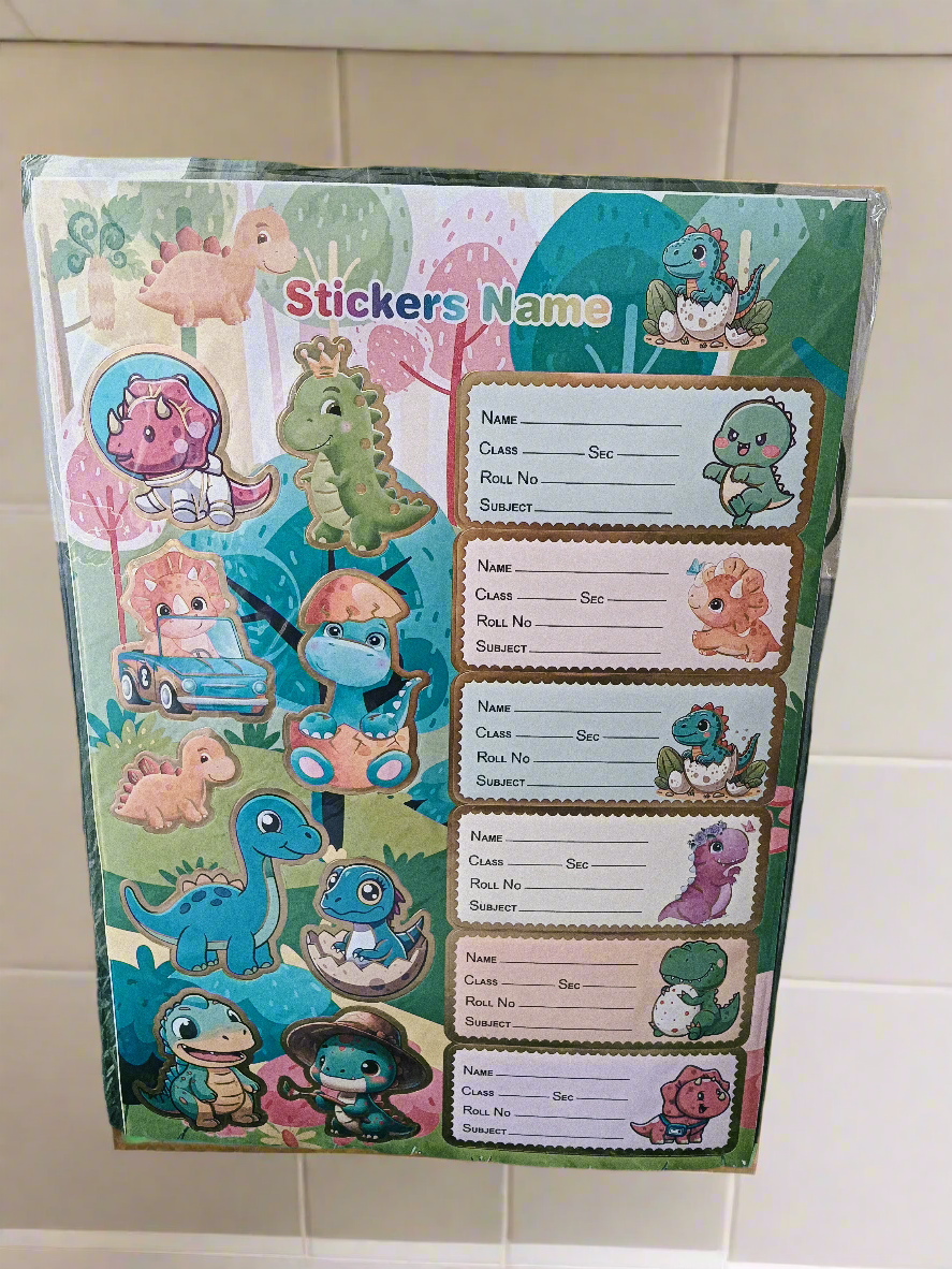 Dino Name Slip with Sticker