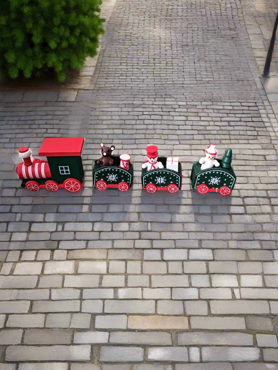 Christmas Wooden Train for Kids