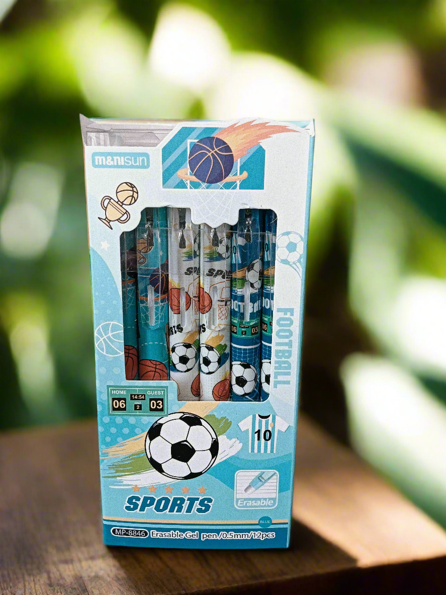 Soccer Erasable Pen pack of 12