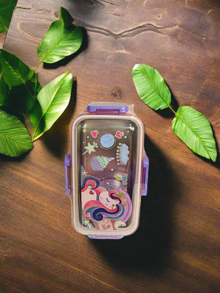 Two Story Stainless Steel Unicorn Lunch Box