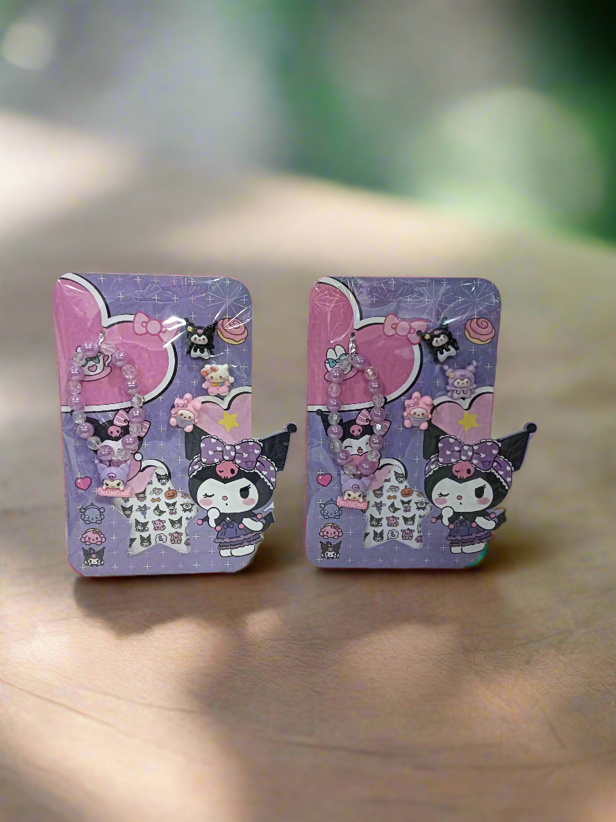 Kuromi Jewellery Set And Nail Sticker