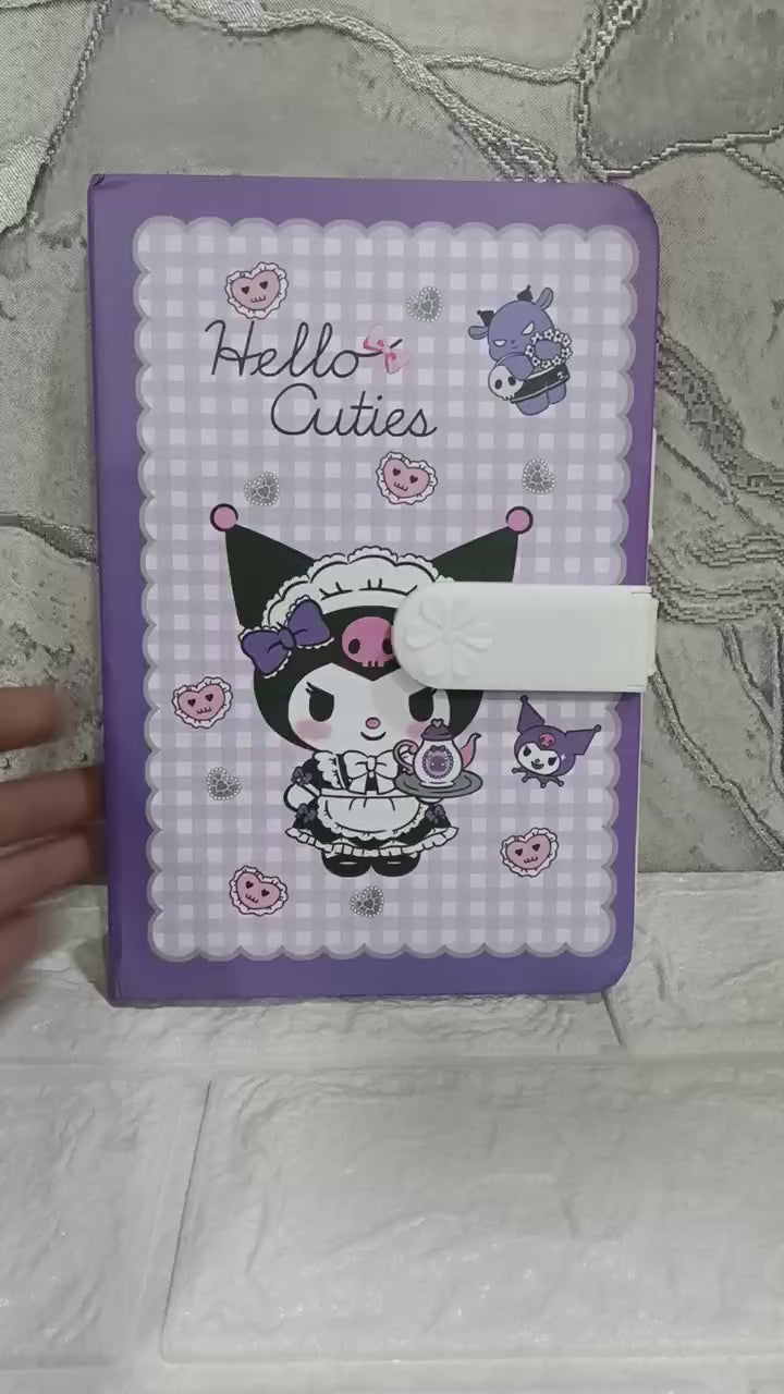 Kuromi Lock Diary with Pen