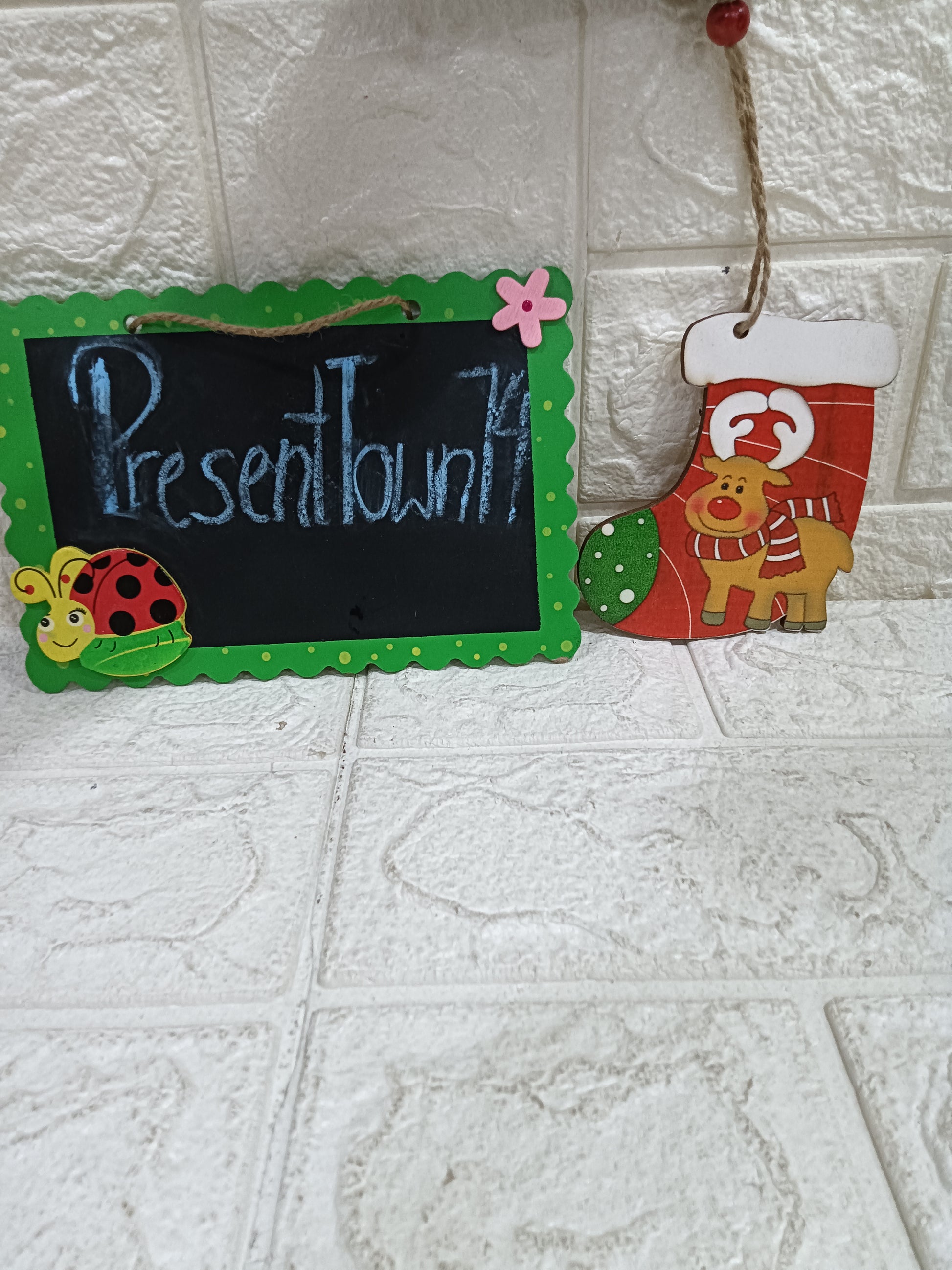 Wooden Stocking Hanging for Kids