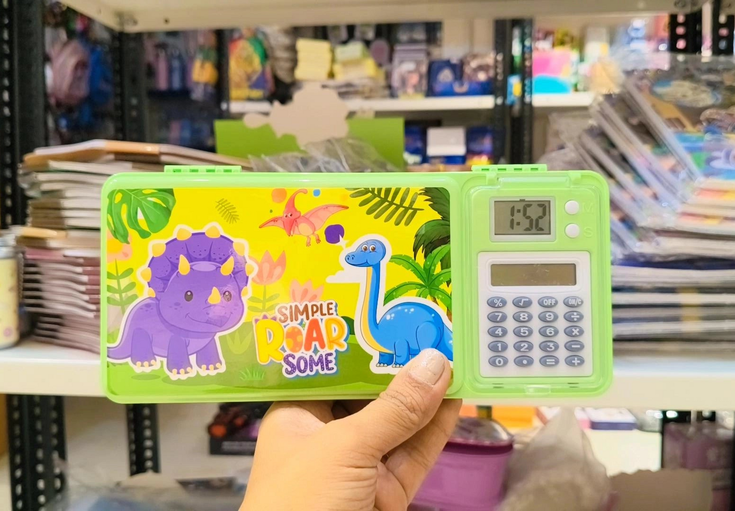 Lock Geometry box with Clock and Calculator