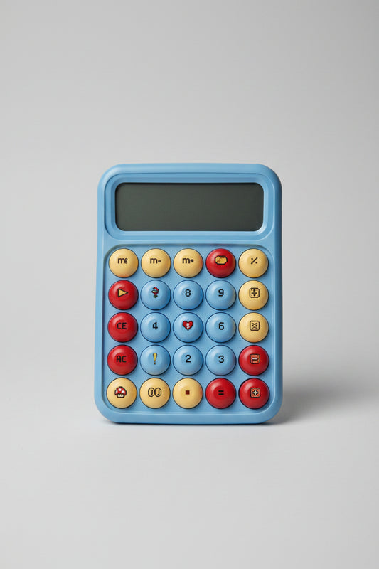Compact Colorful Desktop Calculator | Portable Office & School Calc