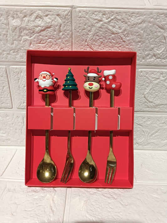 Christmas Fork And Spoon Combo