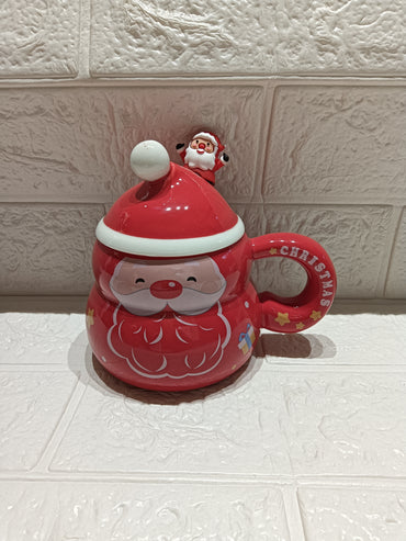 Christmas Mug With Lid And Spoon