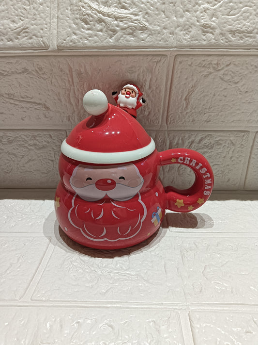 Christmas Mug With Lid And Spoon