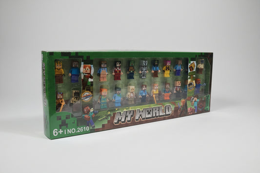 Minecraft Character Mini Figures Set | Pixel Action Figure Collection