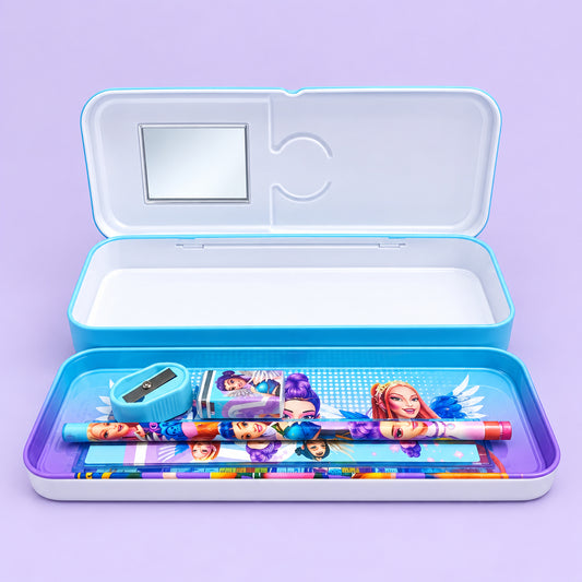 K-Pop Pencil Box | Cute Idol Geometry Case with Accessories