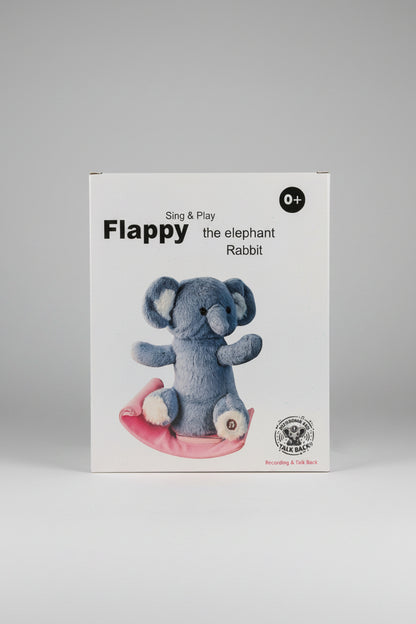 Flappy the Elephant & Rabbit Animated Plush Toy | Interactive Peek-A-Boo Singing Plush