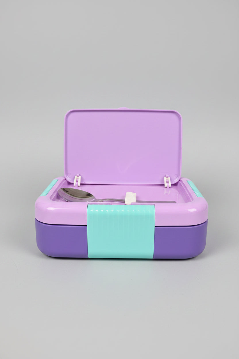 Character Compartment Lunch Box with Spoon | Portable Bento Box for Kids