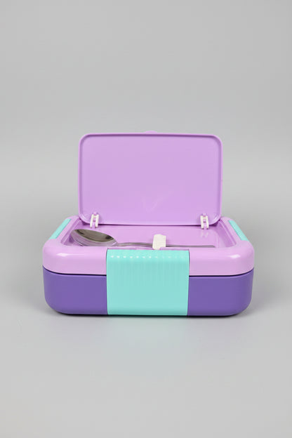 Character Compartment Lunch Box with Spoon | Portable Bento Box for Kids