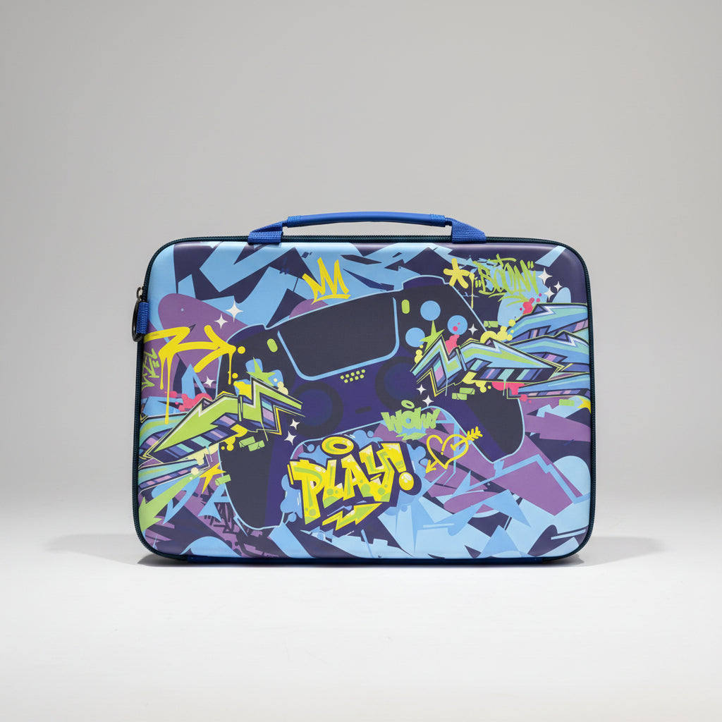 Gamer Theme Laptop Bag | Padded Protective Sleeve & Messenger Bag for Tech