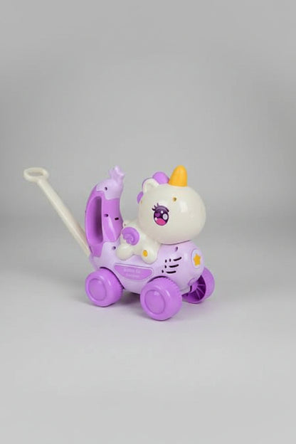 Cute Unicorn Moon Bubble Car Toy | Automatic Bubble Blower Machine