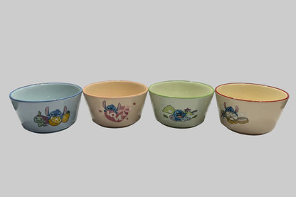 Stitch Character Ceramic Bowl Set of 4 | Cute Serving & Cereal Bowls
