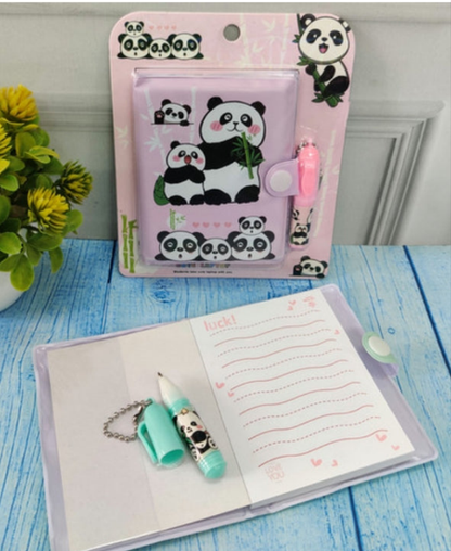 Panda Mini Diary And Pen