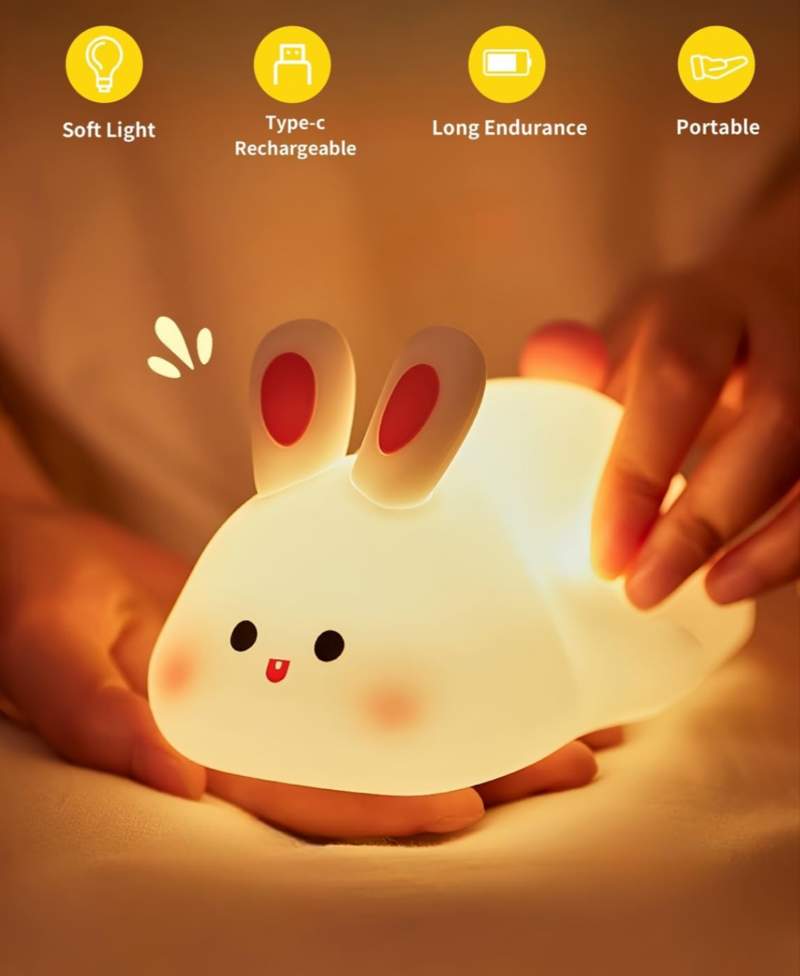 Sleeping Rabbit Silicone Lamp