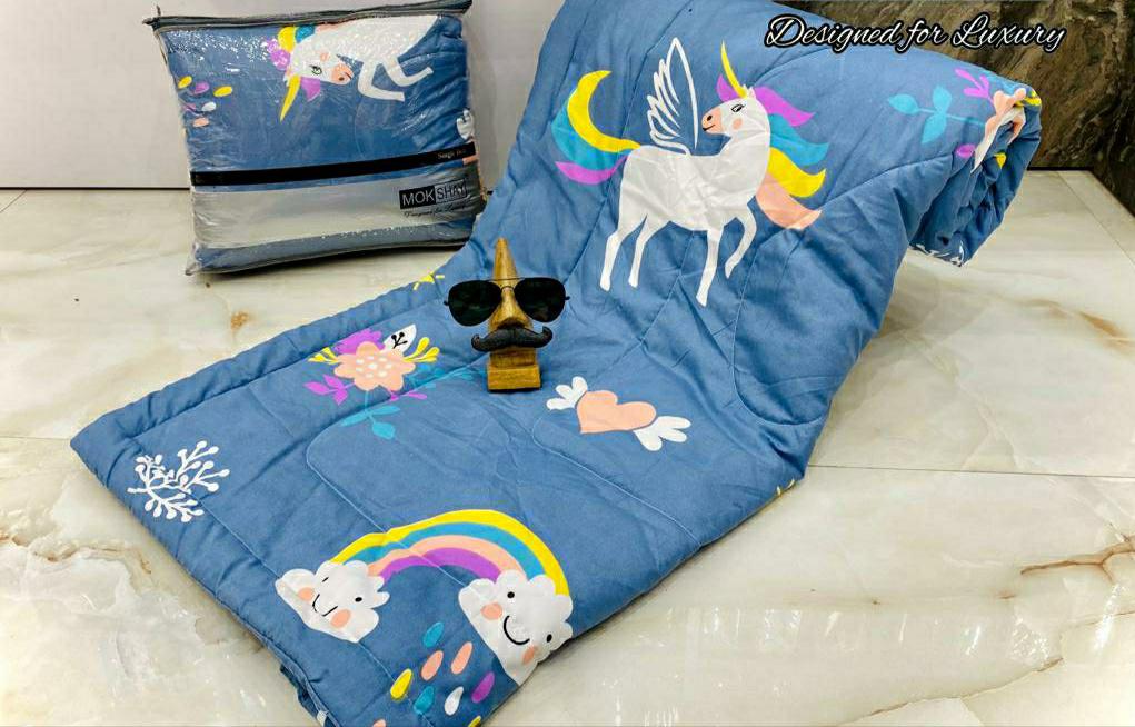 Blue Unicorn Comforter for Kids