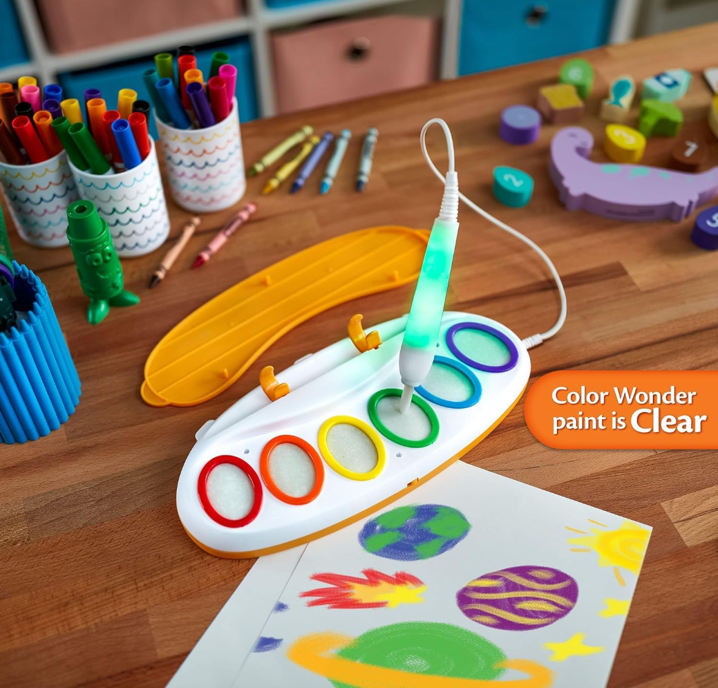 Magical Paint Brush Color Draw Set | Mess-Free Light-Up Painting Activity Kit for Kids