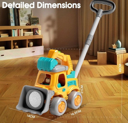 Cute Moon Bubble Engineering Truck Toy | Automatic Bubble Blower Machine