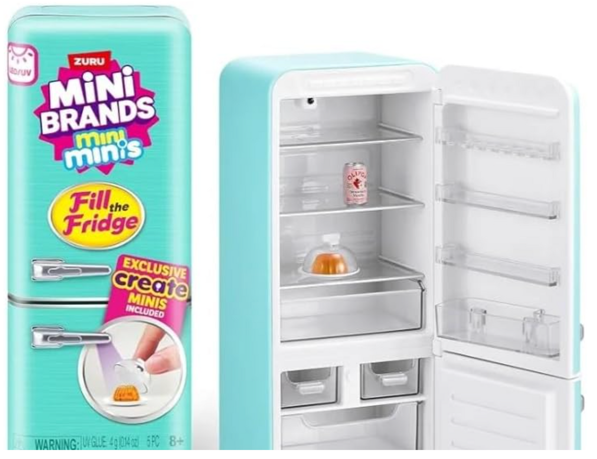 Mini Brands Fill the Fridge Playset with Mystery Capsule Balls | Cute Miniatures Set