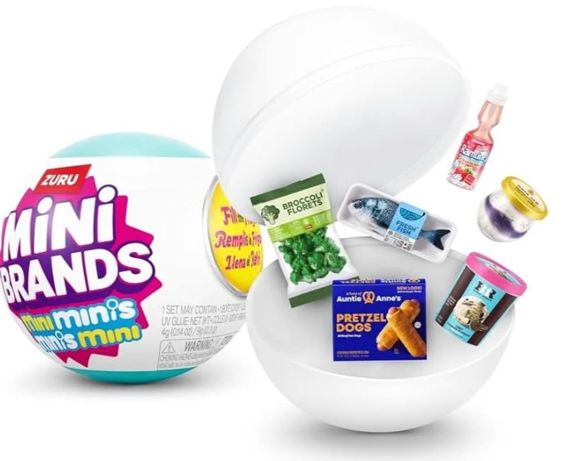 Mini Brands Fill the Fridge Playset with Mystery Capsule Balls | Cute Miniatures Set