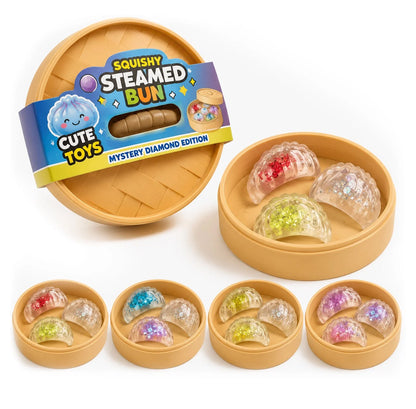 Cute Glitter Momo Squishy | Soft Kawaii Stress Relief Toy for Kids