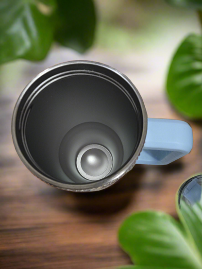 Shiny Rhinestone Stainless Steel Tumbler With Handle