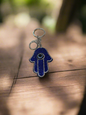 Evil Eye Plush Rhinestone Keychain