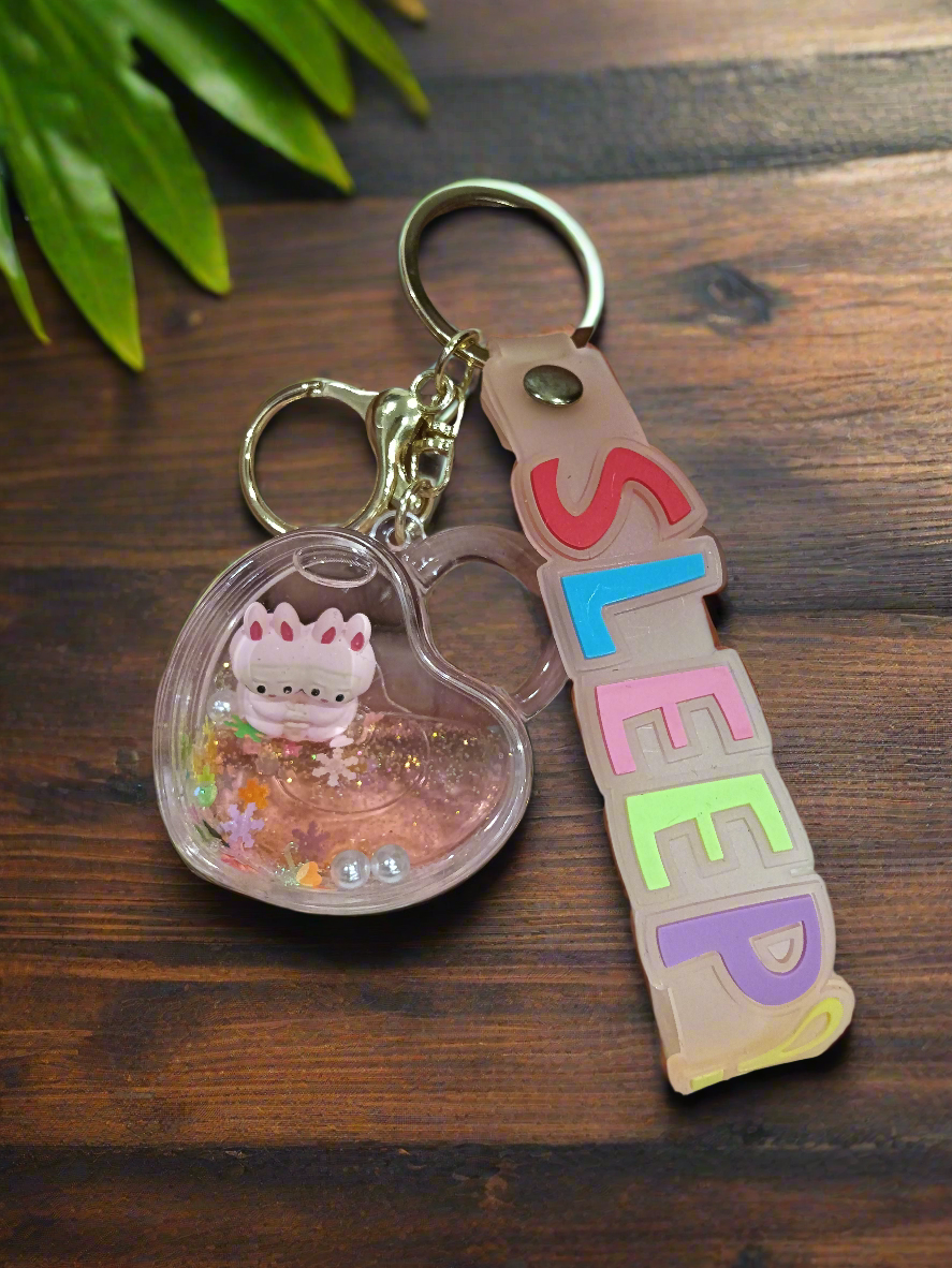 Labubu Water Keychain