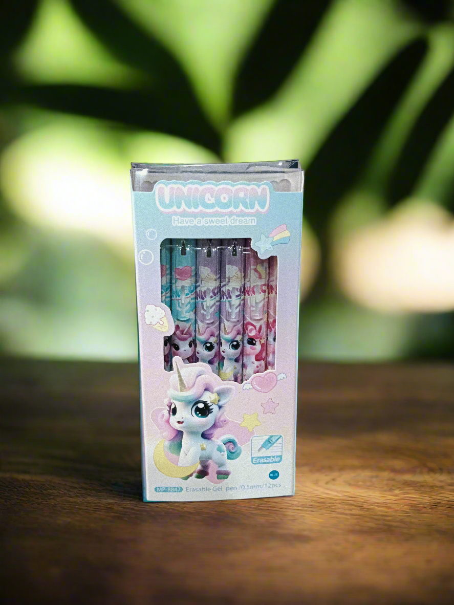 Unicorn Erasable Pen pack of 12