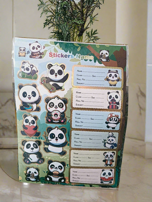 Panda Name Slip with Sticker