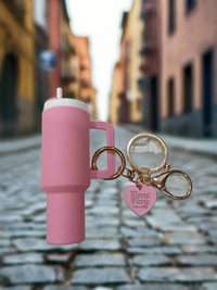 Mini Tumbler Keychain With Heart