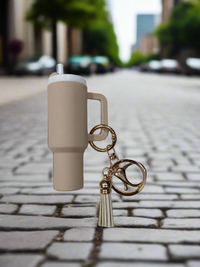 Mini Tumbler Keychain with Charm