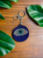 Evil Eye Plush Rhinestone Keychain